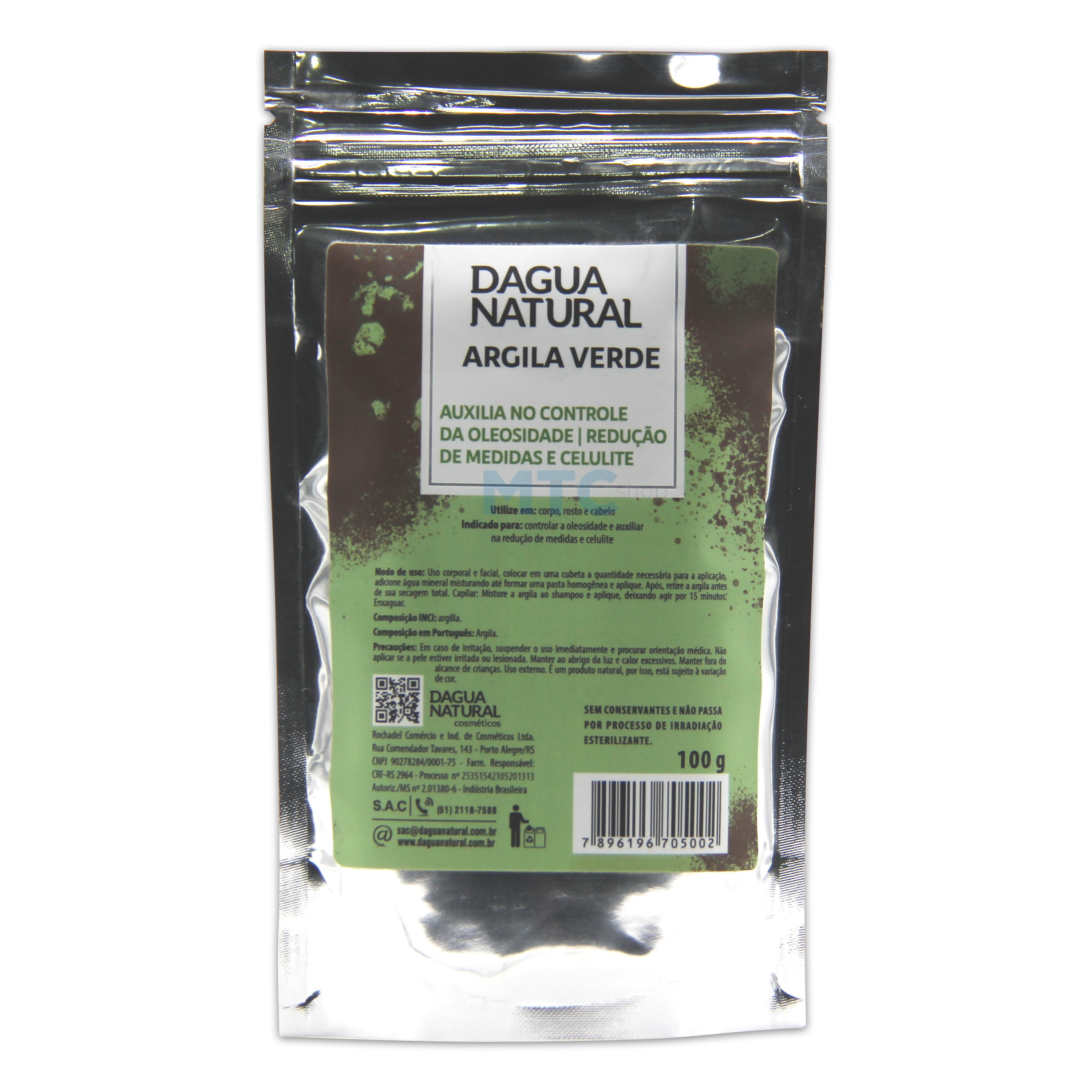 Argila Verde 100g - D'Agua Natural