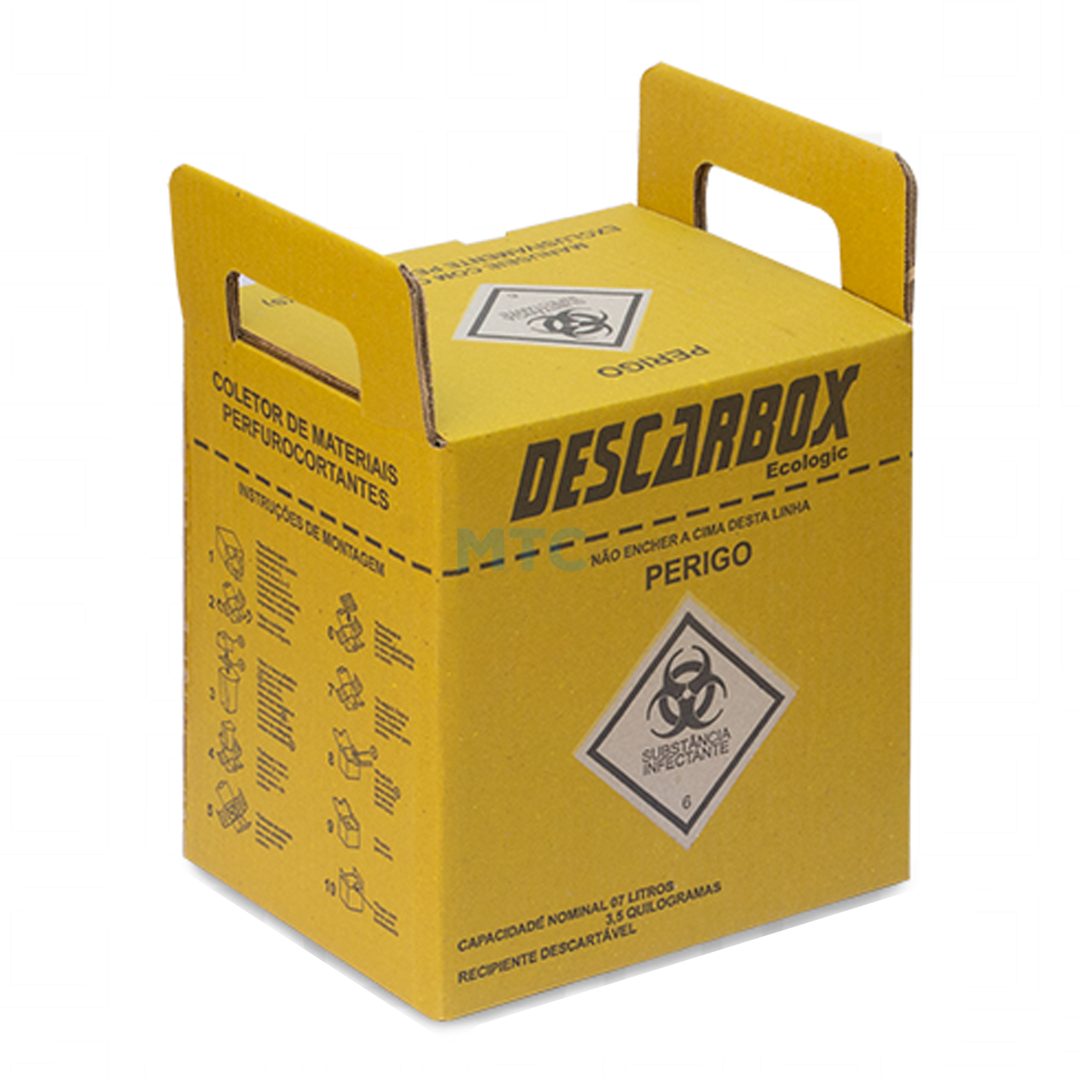 Caixa Coletora de Material Perfurocortante - Ecologic Descarbox 3,0L