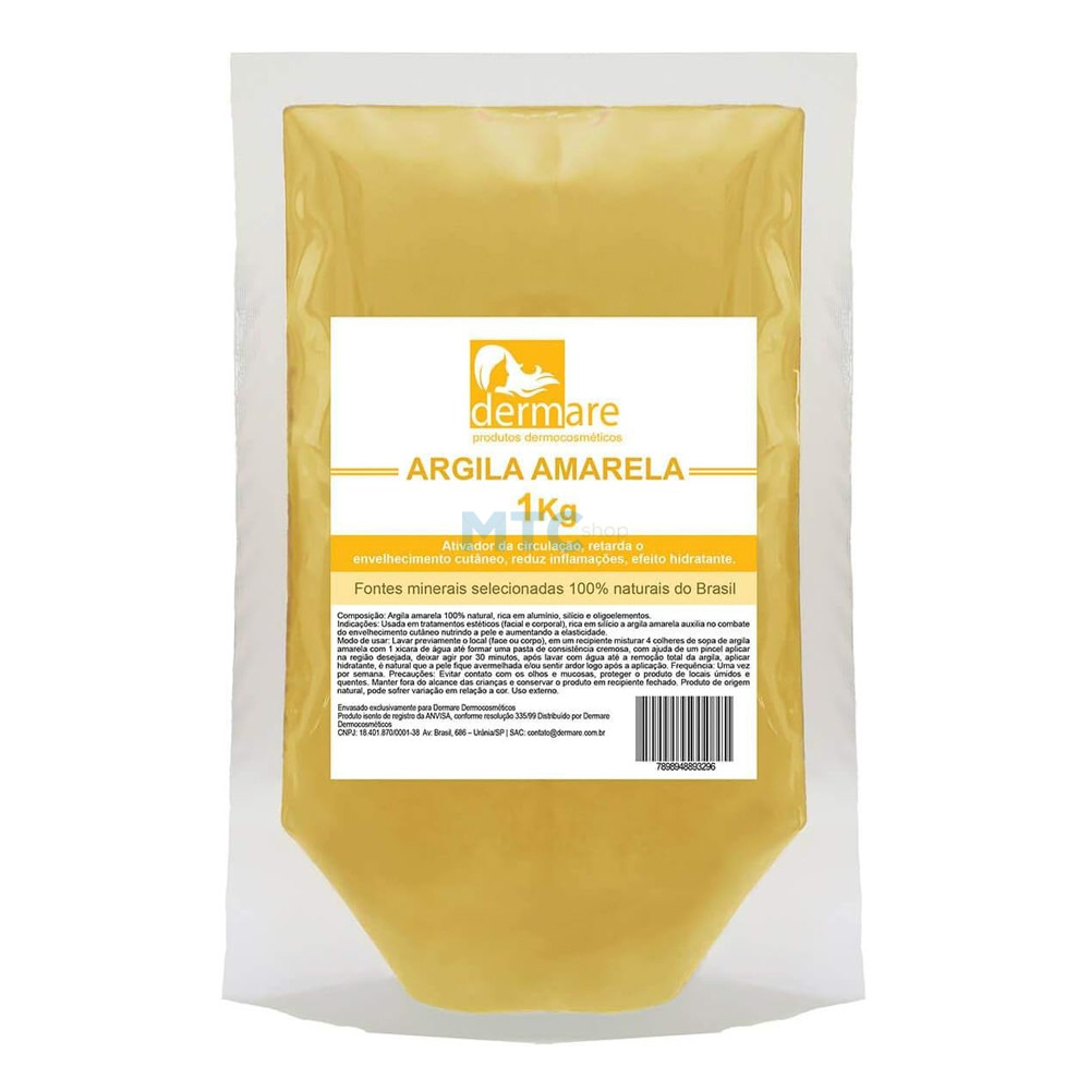 Argila Amarela 1 kg - Dermare