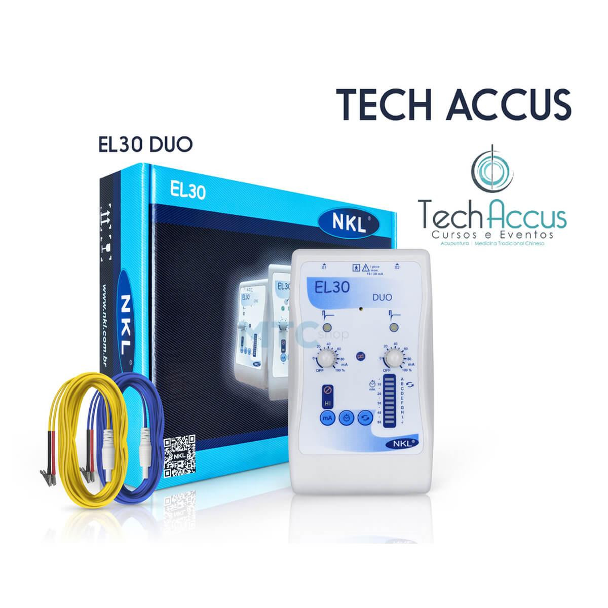 EL30 Duo Tech Accus - NKL - Eletroestimulador C/ 2 Canais