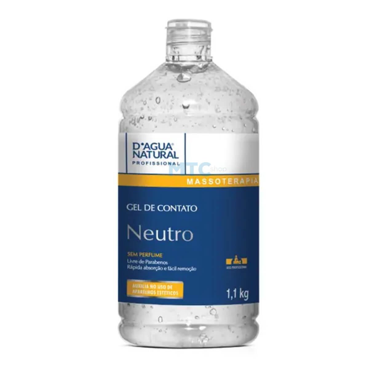 Gel de Contato Neutro - Incolor 1,1kg - D'Agua Natural
