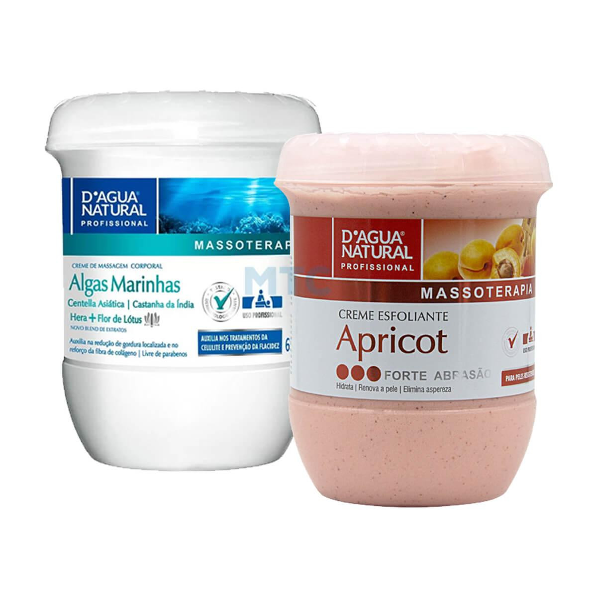 Kit Para Massoterapia Algas Marinhas + Esfoliante Apricot Forte - D'Agua Natural