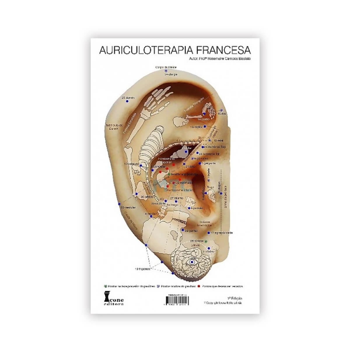 Mapa Auriculoterapia Francesa - Prof Rosemeire Campos Bissiato - Editora Ícone