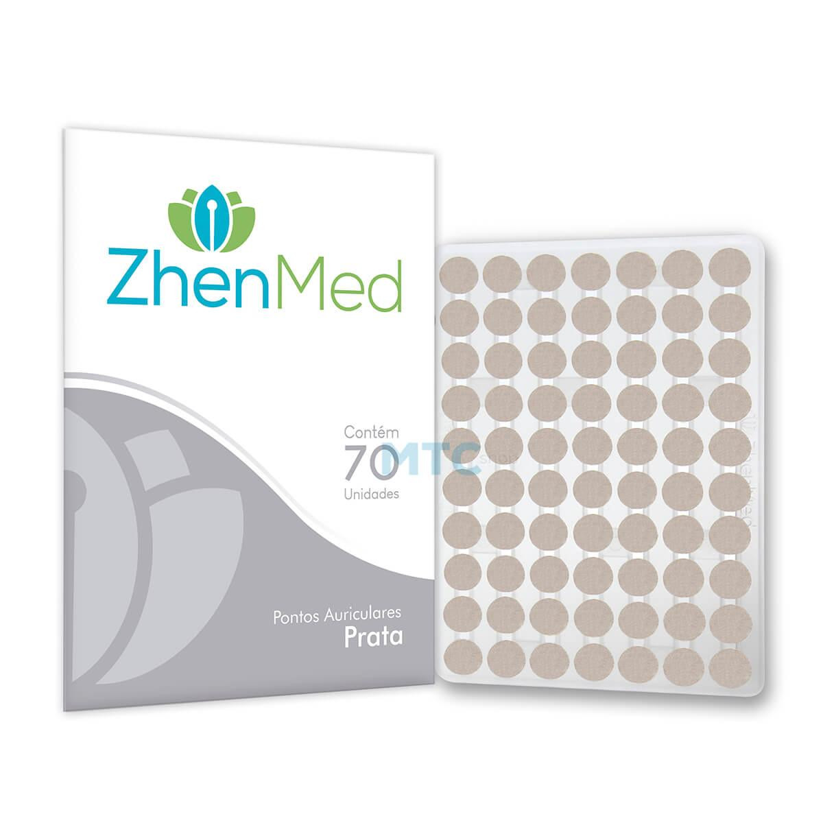 Placa Ponto Prata para Auriculoterapia 70un - Zhenmed