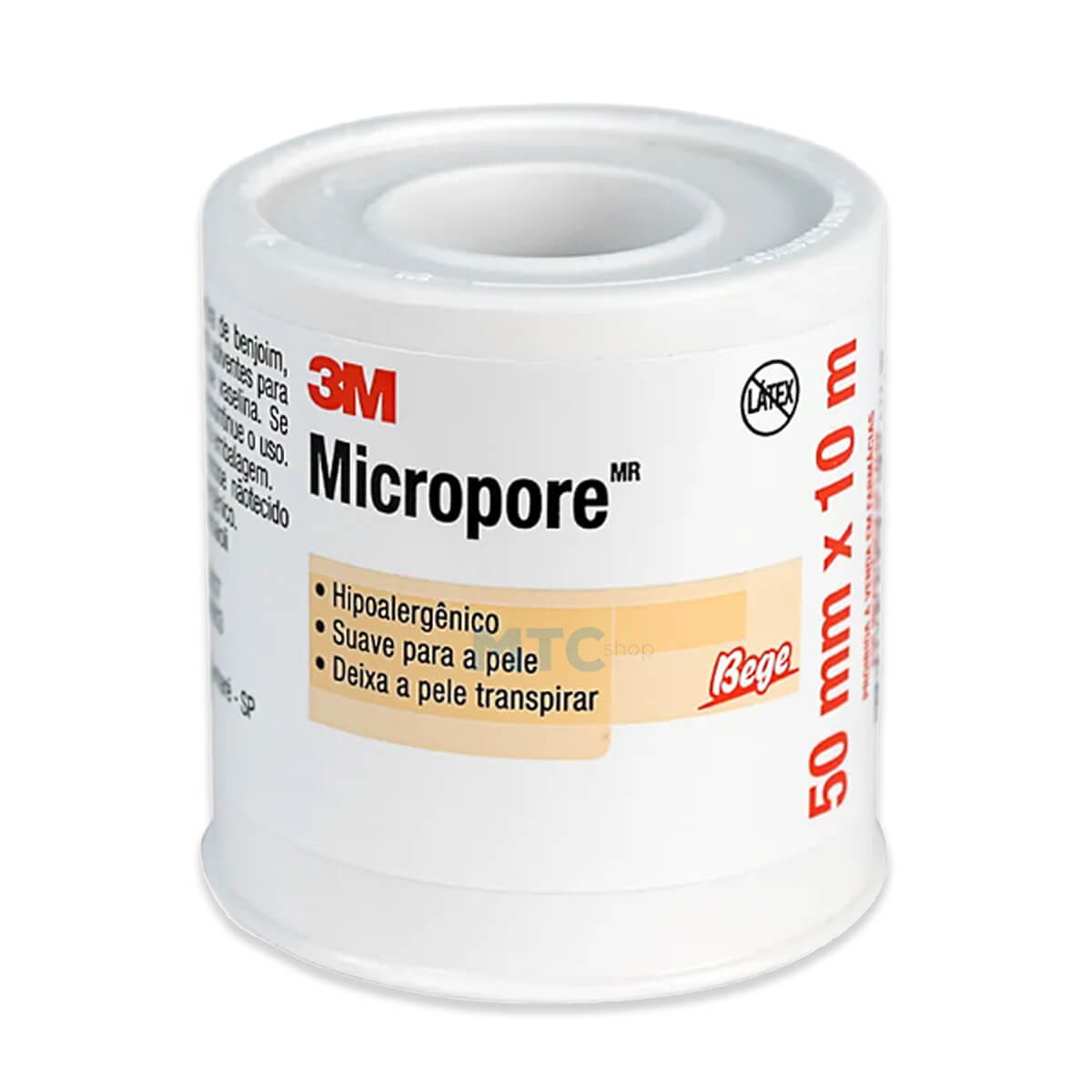 Fita Micropore Hipoalergênica - 50mm x 10m - 3M