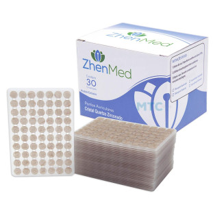 Caixa Ponto Cristal Quartzo Zirconado para Auriculoterapia c/ 30 cartelas - ZhenMed