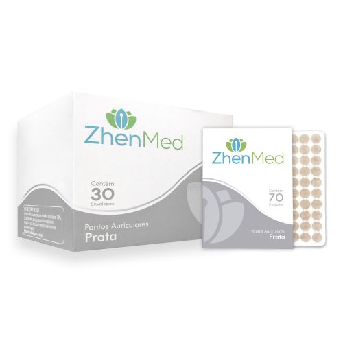 Ponto Prata Para Auriculoterapia - Caixa c/30 - ZhenMed