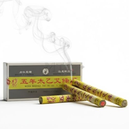 Moxa Bastão Dragon Amarela AAA - c/10un - Dragon