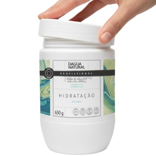 Creme de Massagem c/Ácido Hialurônico - 650g - D'Agua Natural