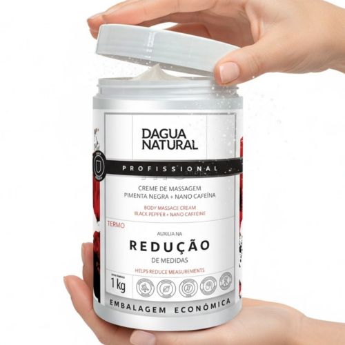 Creme de Massagem Pimenta Negra Redução De Medidas - 1kg - D'Agua Natural