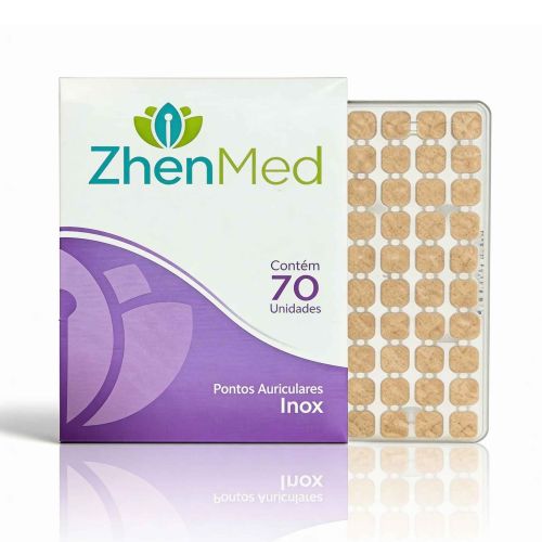 Placa Ponto Inox Para Auriculoterapia - 70un - ZhenMed