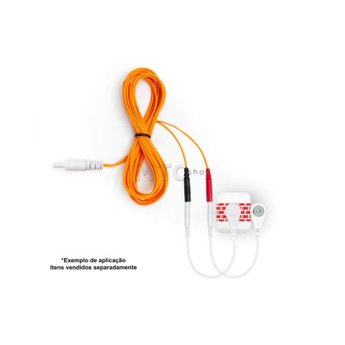 Emenda pino 2mm com conector de pressão 3,9mm NKL para eletrodos descartáveis - inativo