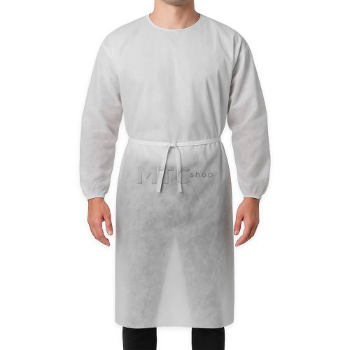 Avental Descartável TNT 20g Manga Longa - 10 Unidades - Fava