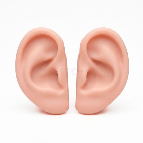 Par de Orelhas De Borracha Humanas Para Acupuntura - 7,5cm - ZhenMed