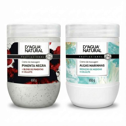 Creme Pimenta Negra 650g + Creme Algas Marinhas 650g