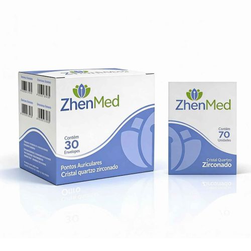 Ponto Cristal Zirconado Para Auriculoterapia - Caixa c/30 - ZhenMed