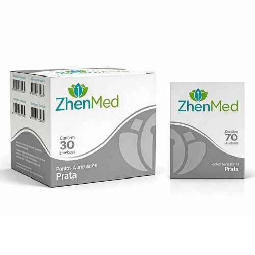 Ponto Prata Para Auriculoterapia - Caixa c/30 - ZhenMed