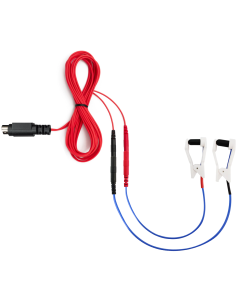 Cabo pino MINI DIN + Clip Ear com eletrodo cilindrico 1,2m